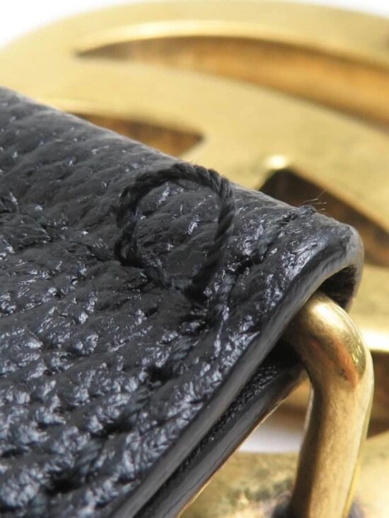 GUCCI GG Marmont Belt Black/Gold Leather/Metal main image 8